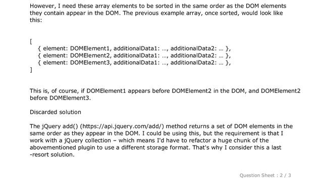 jQuery : Sort array containing DOM elements according to their position in the DOM смотреть онлайн