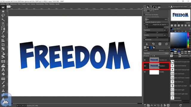 GIMP 2.10 Efectos de texto ▶▶ 1. Letras tipo cómic ???? смотреть онлайн