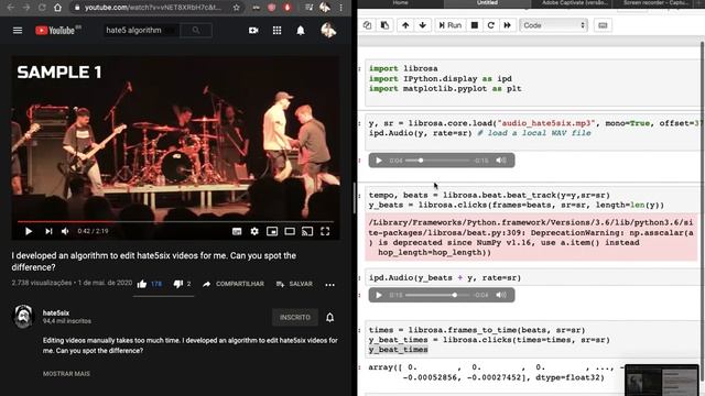 How to add an automatic beat track in your audio with python and librosa смотреть онлайн