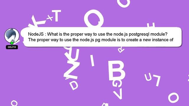 NodeJS : What is the proper way to use the node.js postgresql module? смотреть онлайн