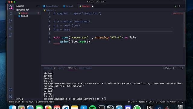 Leitura e gravação de arquivos txt com python смотреть онлайн
