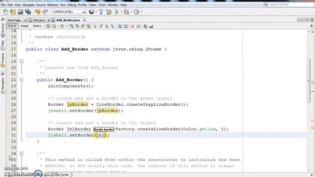 JAVA - How To Create and set Border to JLabel, JPanel and JTextField in Java NetBeans [ with code ] смотреть онлайн