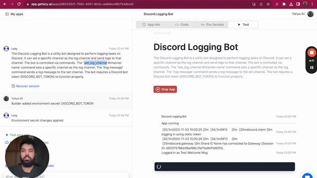Discord logging bot with LazyAi смотреть онлайн