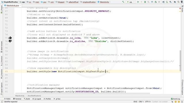 Android Notifications - 04 Description Expandable смотреть онлайн