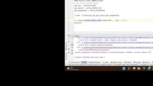 آموزش ربات تریدر ارز دیجیتال جلسه 3 - اتصال به صرافی کوکوین با پایتون смотреть онлайн