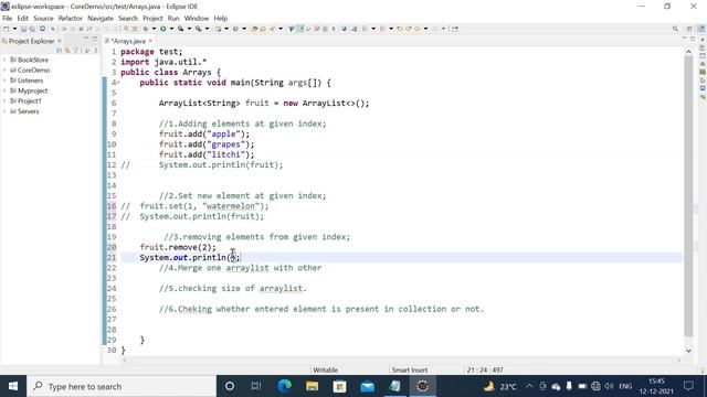 ArrayList in java. Collection frame work arraylist. important operations. смотреть онлайн