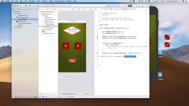iOS Xcode version 10 Dice app part 3 смотреть онлайн