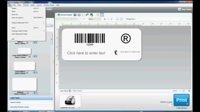 How to use the Import Data and Print function in DYMO Label Software? смотреть онлайн