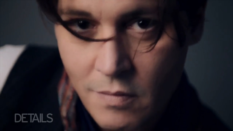 Johnny Depp Plays Guitar At The Details 2014 Cover Shoot