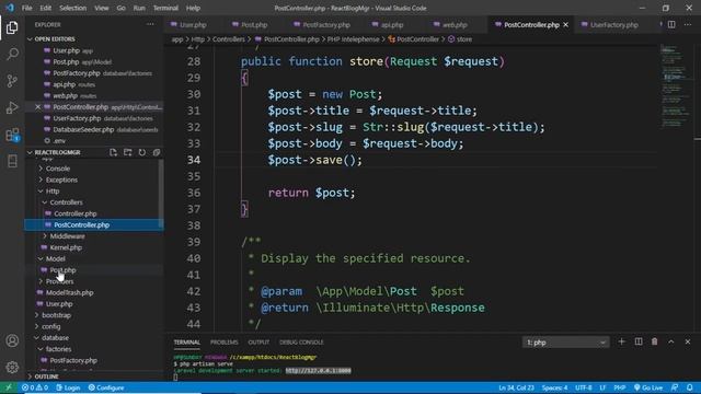 Part 8 Blog manager using React redux Laravel Api - Route for Store Post Using Postman смотреть онлайн