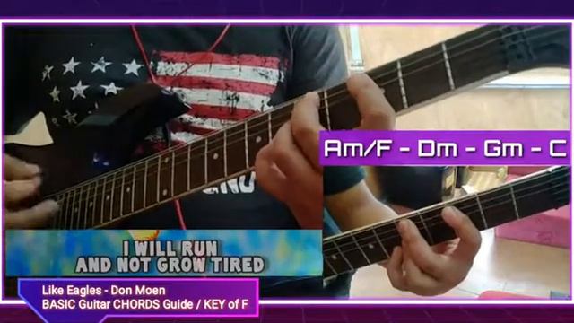 Learn Like Eagles Song by Don Moen / Easy Basic Guitar Chords in the KEY of F #guitar #chords #guid смотреть онлайн