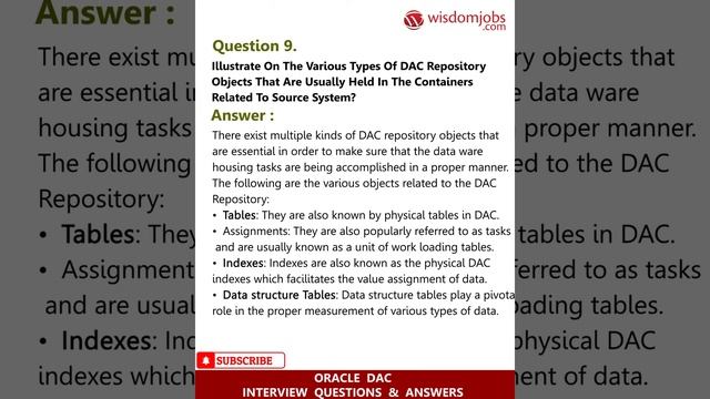 Oracle DAC Interview Questions and Answers 2019 Part-1 | Oracle DAC | Wisdom Jobs смотреть онлайн