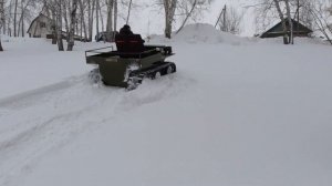 Тест в снегу гусеничного вездехода Кайман