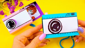 Как сделать камеру из бумаги  Мини камера  Школьные лайфхаки  DIY легкие оригами поделки