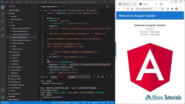 Property Data Binding | ngClass | ngStyle Angular 10 | Angular 10 Tutorial | Wave Tutorials смотреть онлайн
