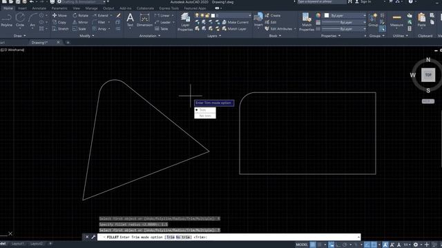 33- Fillet | Modify Command | AutoCAD 2020 from Basic to Advance Features смотреть онлайн
