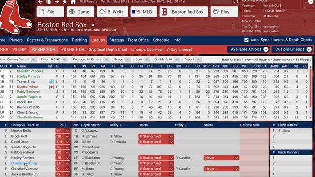 Out of the Park Baseball (OOTP) 17: Boston Red Sox Season 1 Episode 4 2016 ALCS смотреть онлайн