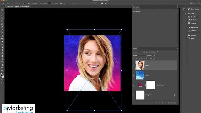Gratiskurs: Photoshop, Basic - Frilegge, Ny Bakgrunn M Forløpning - 8 Minutter