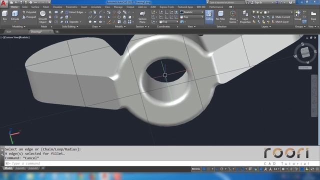 Making Wing Nut in AutoCAD 3D смотреть онлайн