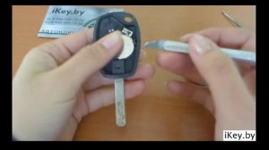 Замена батарейки в ключе РЕНО Клио, Модус, Дастер, Логан, Степвей, Альмера,  Опель Виваро, Мовано