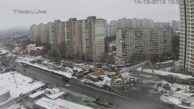 Triolan.Live - Харьков, строительство станции метро "Победа" (14-12-2015) смотреть онлайн