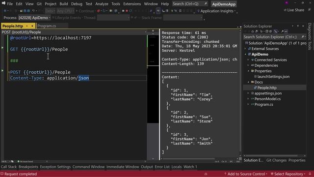 Using http Files in Visual Studio to Test and Document APIs смотреть онлайн