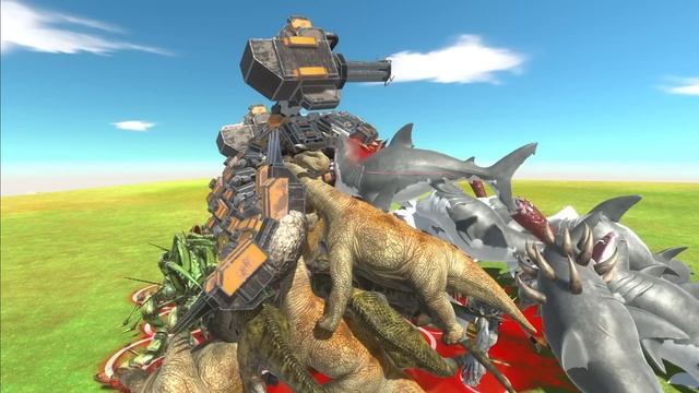 SHINCHAN UPGRADED TEAM vs CHOP TEAM vs AMAAN TEAM in Animal Revolt Battle Simulator | Dinosaur Game смотреть онлайн