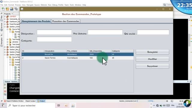 Palmer technologia gestion de commande en java MySQL Netbeans 3 смотреть онлайн