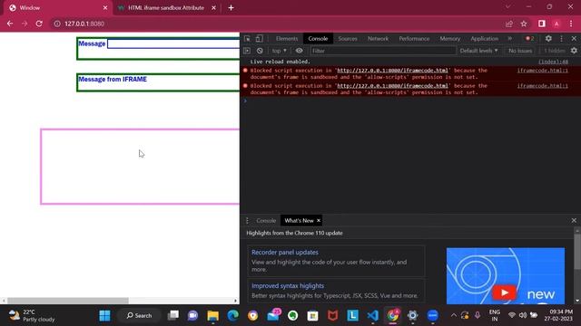 Part 7 Sandbox attribute of Iframe смотреть онлайн