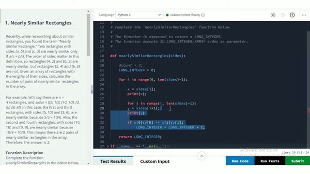 HackerRank Nearly Similar Rectangles Problem Solving смотреть онлайн