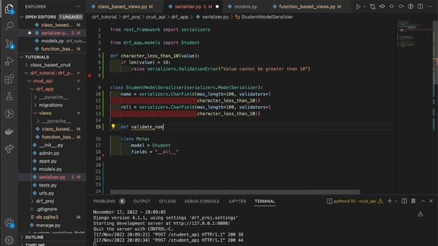 Validation in Django Rest Framework (with notes) смотреть онлайн