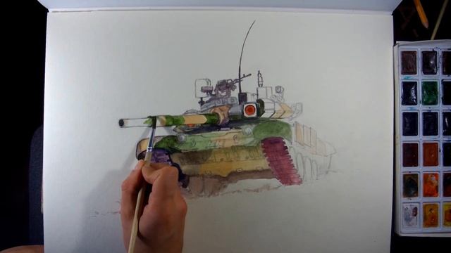 Рисуем Т-90 на 23 февраля!!! смотреть онлайн