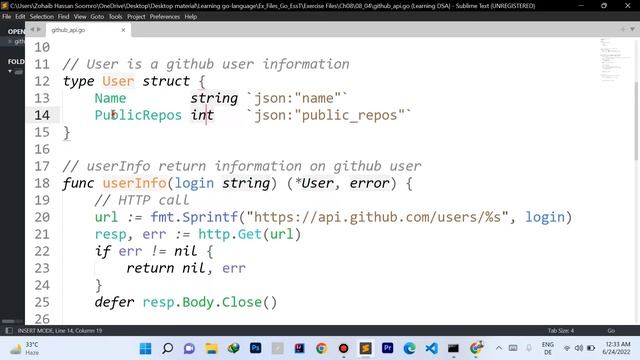 Solution | Call the GitHub API | Networking | Go programming language | Go Tutorials | Go-language смотреть онлайн
