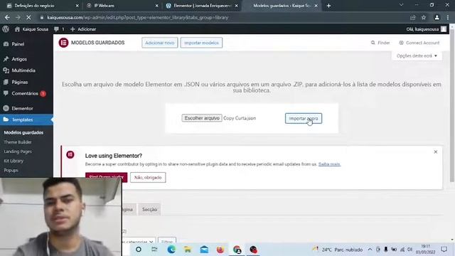 Erro ao importar arquivo Json no elementor (Resolvido) смотреть онлайн