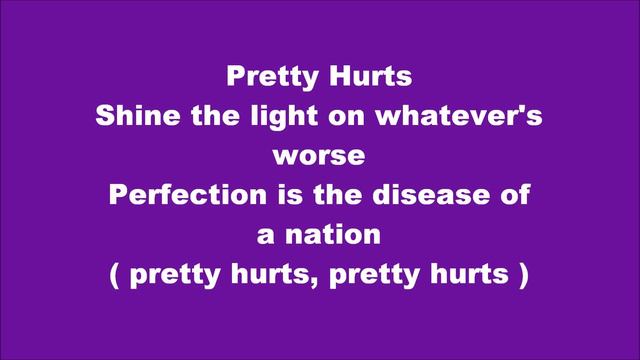 Beyonce - Pretty Hurts Lyrics смотреть онлайн