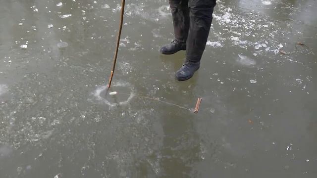 Зимняя рыбалка по первому льду2018.Первый улов. смотреть онлайн