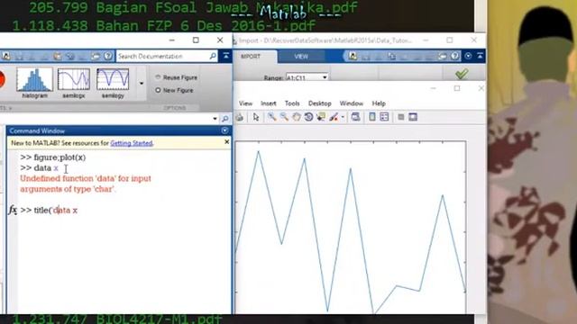 Membuat Grafik Menggunakan Matlab dari data Ms Excel 3
