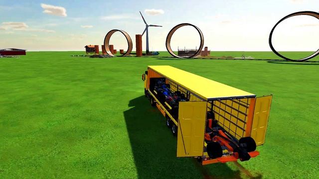 CARS OF COLORS ! TRANSPORTING LEGO CARS WITH VOLVO TRUCK - Farming Simulator 22 смотреть онлайн