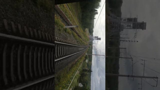 Подъезжаем к мосту через реку Свирь, 2.08.2019г. Прицепной вагон Мурманск - Белгород. смотреть онлайн