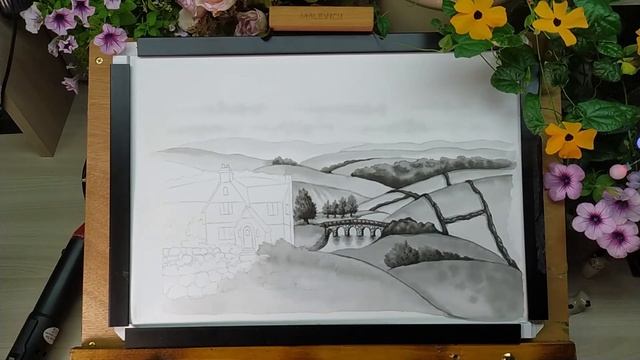 Английский пейзаж для упаковки печенья. смотреть онлайн