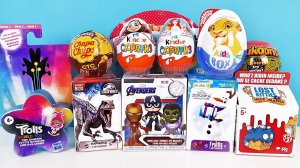 СЮРПРИЗ MIX! Тролли 2 Мировой Тур, МСТИТЕЛИ,Три кота, Принцессы Дисней Unboxing Kinder Surprise