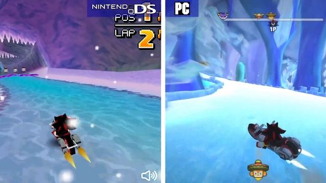 Sonic & Sega All-Stars Racing - Nintendo DS vs. PC | Side by Side смотреть онлайн
