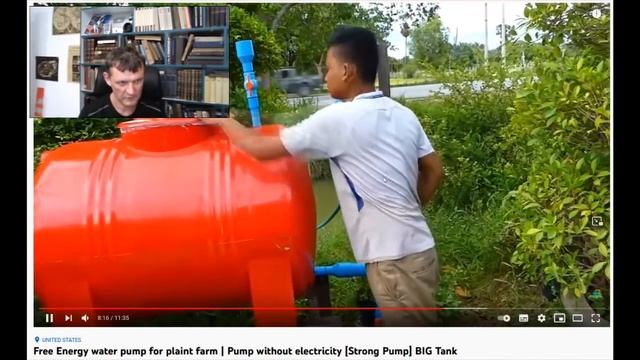 Насос Качает воду Без Электричества Бесплатная энергия. смотреть онлайн