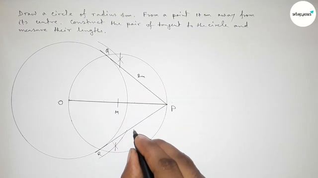 Draw a circle of radius 6cm. From a point 10cm away from its centre. Construct the pair of tangents смотреть онлайн