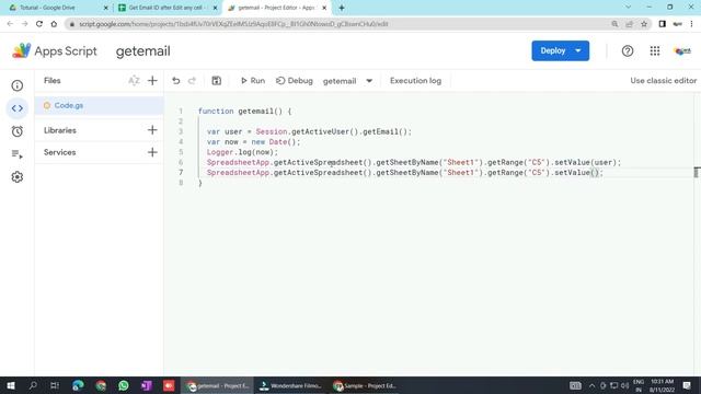 GET USER EMAIL ID | How to get current user email id in google sheet | Class User App Script смотреть онлайн