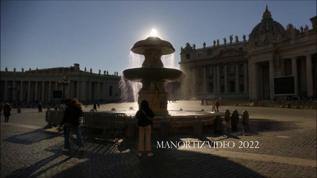 From St. Peter's Square Obelisk and Fountain in backlight by manortiz смотреть онлайн