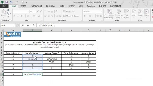 How to use COUNTA function in Excel смотреть онлайн