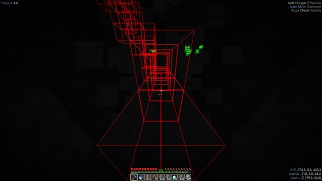 impact client auto mine feature | Minecraft