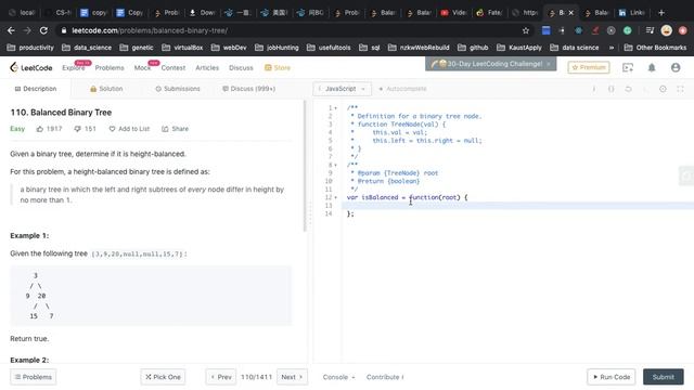 leetcode110 .Balanced Binary Tree смотреть онлайн
