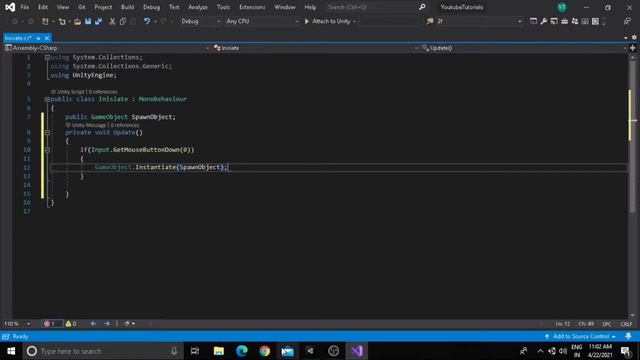 SPAWN ANY OBJECT (INSTANTIATE) IN UNITY C# beginner Tutorial In Hindi #Unity,#Inflatstudio,#Spawnin смотреть онлайн